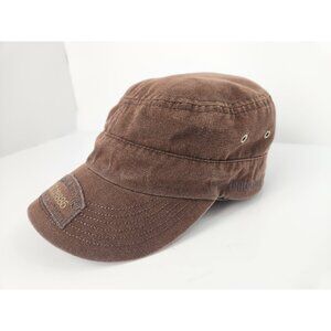 Timberland Hat NH 08885 Earth Tone Brown Clasp Back Size Small 100% Cotton Cap